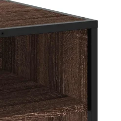 vidaXL Tv-meubel 61x40x46 cm bewerkt hout metaal bruin eikenkleur
