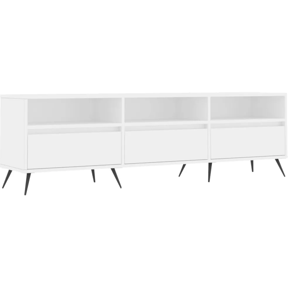 vidaXL Tv-meubel 150x30x44,5 cm bewerkt hout wit