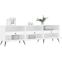 vidaXL Tv-meubel 150x30x44,5 cm bewerkt hout wit