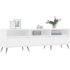 vidaXL Tv-meubel 150x30x44,5 cm bewerkt hout wit