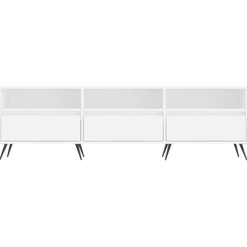 vidaXL Tv-meubel 150x30x44,5 cm bewerkt hout wit