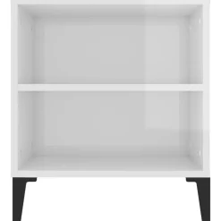 vidaXL Tv-meubel 102x44,5x50 cm bewerkt hout hoogglans wit