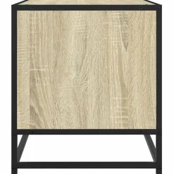 vidaXL Tv-meubel 61x40x46 cm bewerkt hout metaal sonoma eikenkleurig
