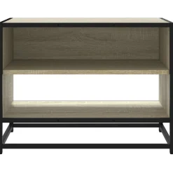 vidaXL Tv-meubel 61x40x46 cm bewerkt hout metaal sonoma eikenkleurig