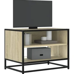 vidaXL Tv-meubel 61x40x46 cm bewerkt hout metaal sonoma eikenkleurig