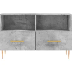 vidaXL Tv-meubel 80x36x50 cm bewerkt hout betongrijs