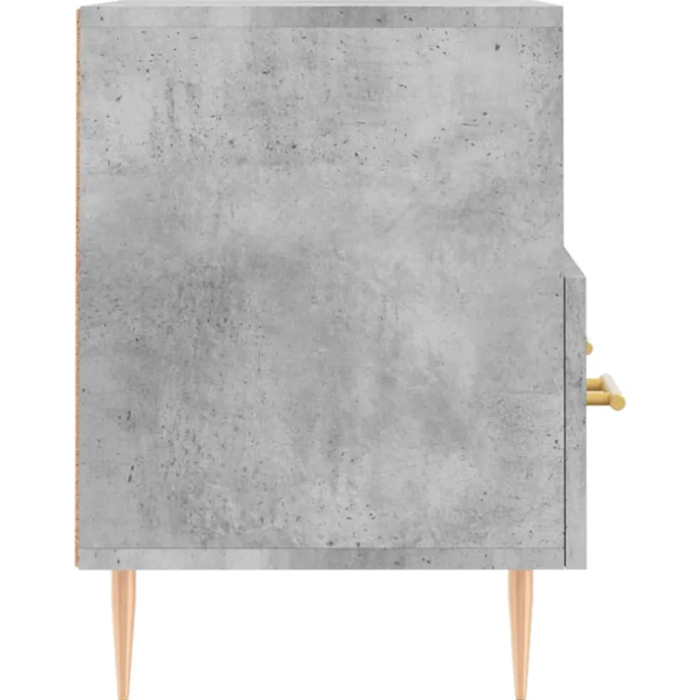 vidaXL Tv-meubel 80x36x50 cm bewerkt hout betongrijs