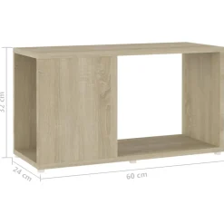 vidaXL Tv-meubel 60x24x32 cm bewerkt hout sonoma eikenkleurig