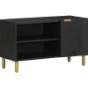 vidaXL Tv-meubel 80x33x46 cm bewerkt hout zwart