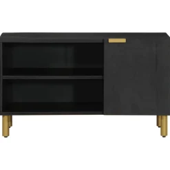 vidaXL Tv-meubel 80x33x46 cm bewerkt hout zwart