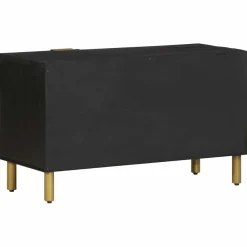 vidaXL Tv-meubel 80x33x46 cm bewerkt hout zwart