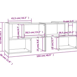 vidaXL Tv-meubel 104x30x52 cm bewerkt hout hoogglans zwart