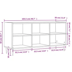 vidaXL Tv-meubel 103,5x30x50 cm bewerkt hout sonoma eikenkleurig