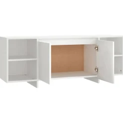 vidaXL Tv-meubel 130x35x50 cm bewerkt hout wit