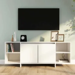 vidaXL Tv-meubel 130x35x50 cm bewerkt hout wit