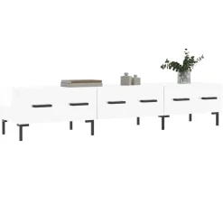 vidaXL Tv-meubel 150x36x30 cm bewerkt hout hoogglans wit