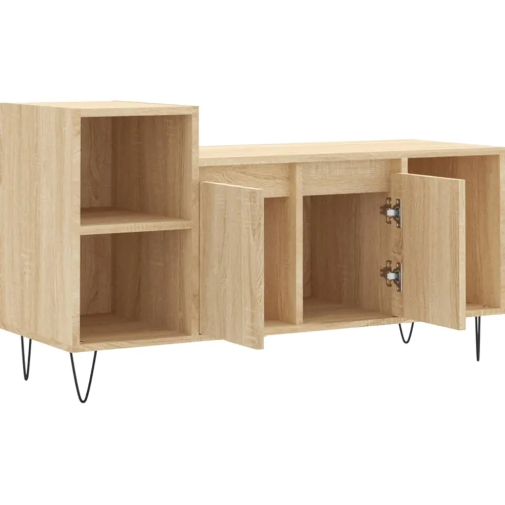 vidaXL Tv-meubel 100x35x55 cm bewerkt hout sonoma eikenkleurig