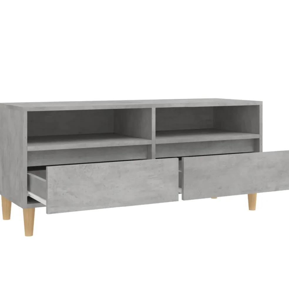 vidaXL Tv-meubel 100x34,5x44,5 cm bewerkt hout betongrijs