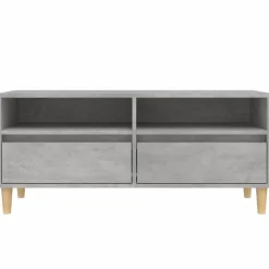 vidaXL Tv-meubel 100x34,5x44,5 cm bewerkt hout betongrijs