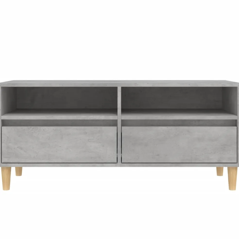 vidaXL Tv-meubel 100x34,5x44,5 cm bewerkt hout betongrijs