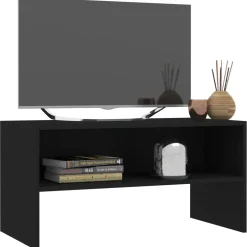 vidaXL Tv-meubel 80x40x40 cm bewerkt hout zwart
