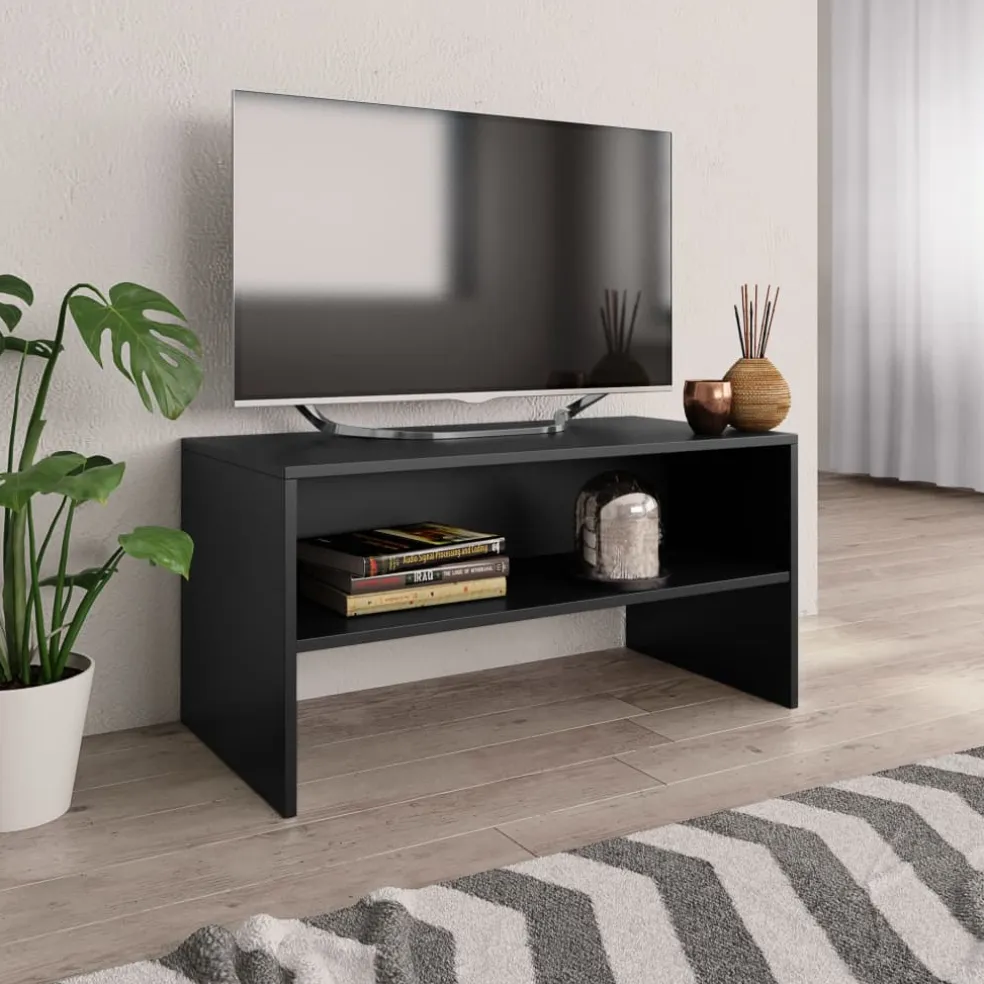 vidaXL Tv-meubel 80x40x40 cm bewerkt hout zwart
