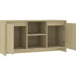 vidaXL Tv-meubel 102x37,5x52,5 cm bewerkt hout sonoma eikenkleurig