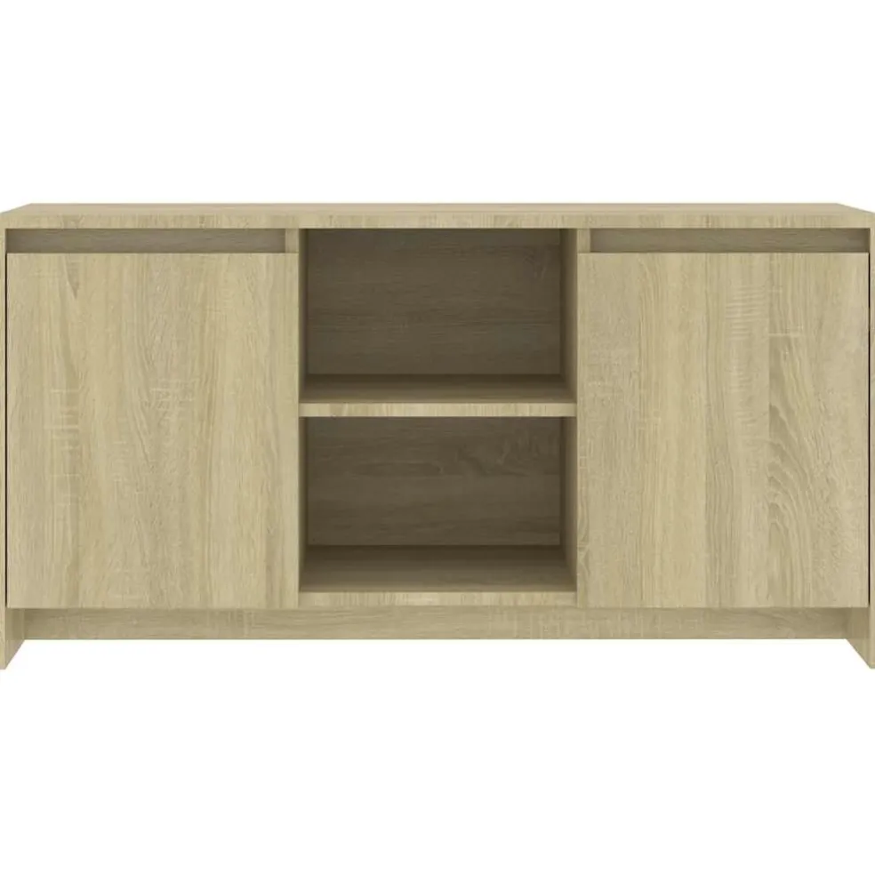 vidaXL Tv-meubel 102x37,5x52,5 cm bewerkt hout sonoma eikenkleurig