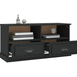vidaXL Tv-meubel 93x35,5x45 cm bewerkt hout zwart