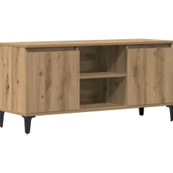 vidaXL Tv-meubel 102x35x50 cm bewerkt hout artisanaal eikenkleur