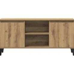 vidaXL Tv-meubel 102x35x50 cm bewerkt hout artisanaal eikenkleur