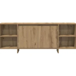 vidaXL Tv-meubel 130x35x50 cm bewerkt hout artisanaal eikenkleur
