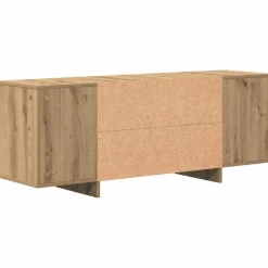 vidaXL Tv-meubel 130x35x50 cm bewerkt hout artisanaal eikenkleur