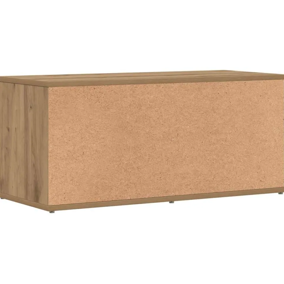 vidaXL Tv-meubel 80x34x35,5 cm bewerkt hout artisanaal eikenkleur