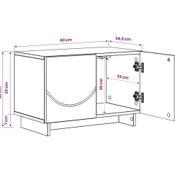 vidaXL tv-meubel 60 x 34.5 x 40 cm Gerookt eiken Bewerkt hout