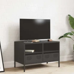 vidaXL Tv-meubel 68x39x43,5 cm koudgewalst staal zwart
