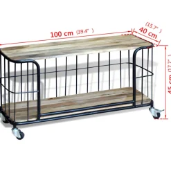 vidaXL Tv-meubel100x40x45 cm massief mangohout