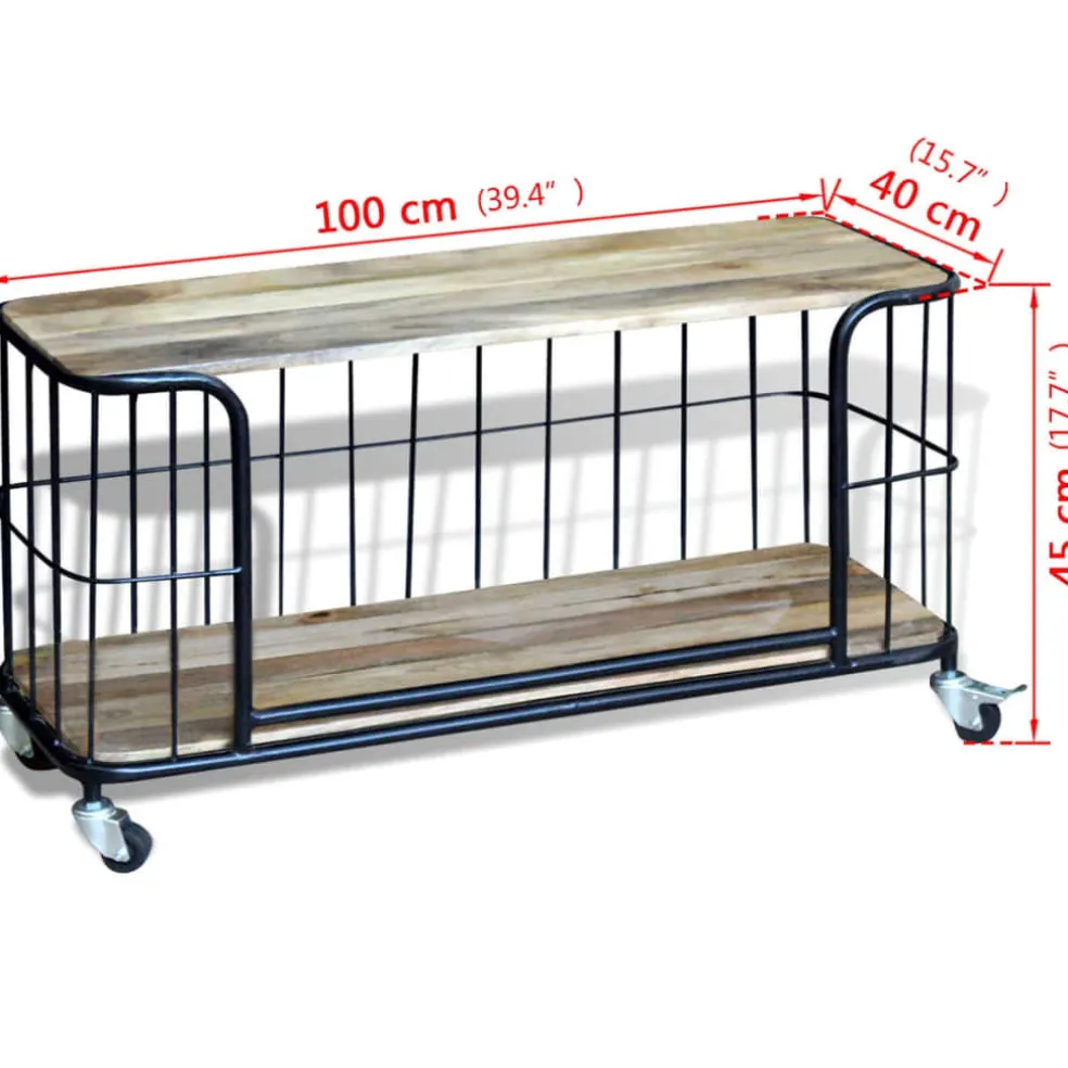 vidaXL Tv-meubel100x40x45 cm massief mangohout