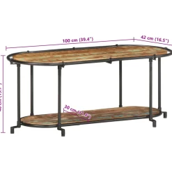 vidaXL Tv-meubel 100x42x40 cm massief gerecycled hout