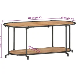 vidaXL Tv-meubel 100x42x40 cm massief acaciahout