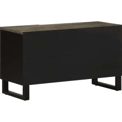 vidaXL Tv-meubel 80x33x46 cm massief mangohout zwart