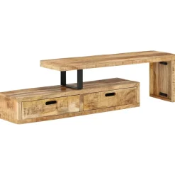 vidaXL Tv-meubel (118-200) x 30 x 40 cm massief hout mango