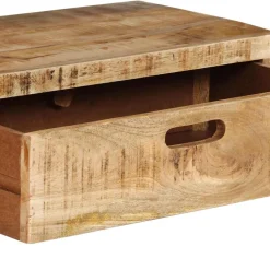 vidaXL Tv-meubel (118-200) x 30 x 40 cm massief hout mango