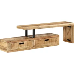 vidaXL Tv-meubel (118-200) x 30 x 40 cm massief hout mango