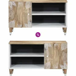 vidaXL Tv-meubel 80x31,5x46 cm massief mangohout
