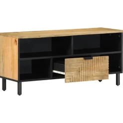 vidaXL Tv-meubel 100x33x46 cm massief mangohout bruin