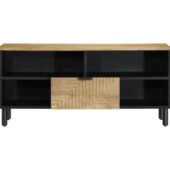vidaXL Tv-meubel 100x33x46 cm massief mangohout bruin