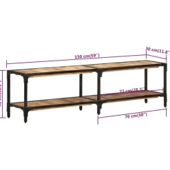 vidaXL Tv-meubel 150x30x41 cm massief mangohout