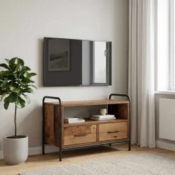 vidaXL Tv-meubel 67,5 x 33 x 50 cm Oud hout Bewerkt hout