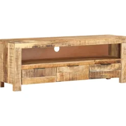 vidaXL Tv-meubel 110x30x40 cm ruw mangohout